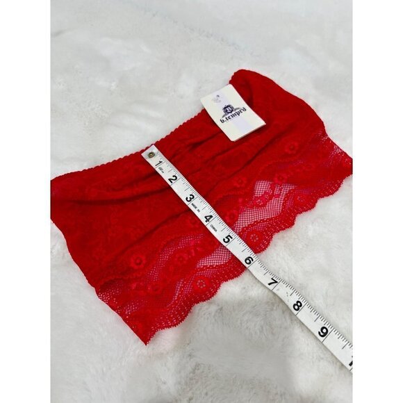 New b.tempt'd by Wacoal Size S Lace Kiss Bandeau Bra Red Soft, lace, mesh - Picture 4 of 9